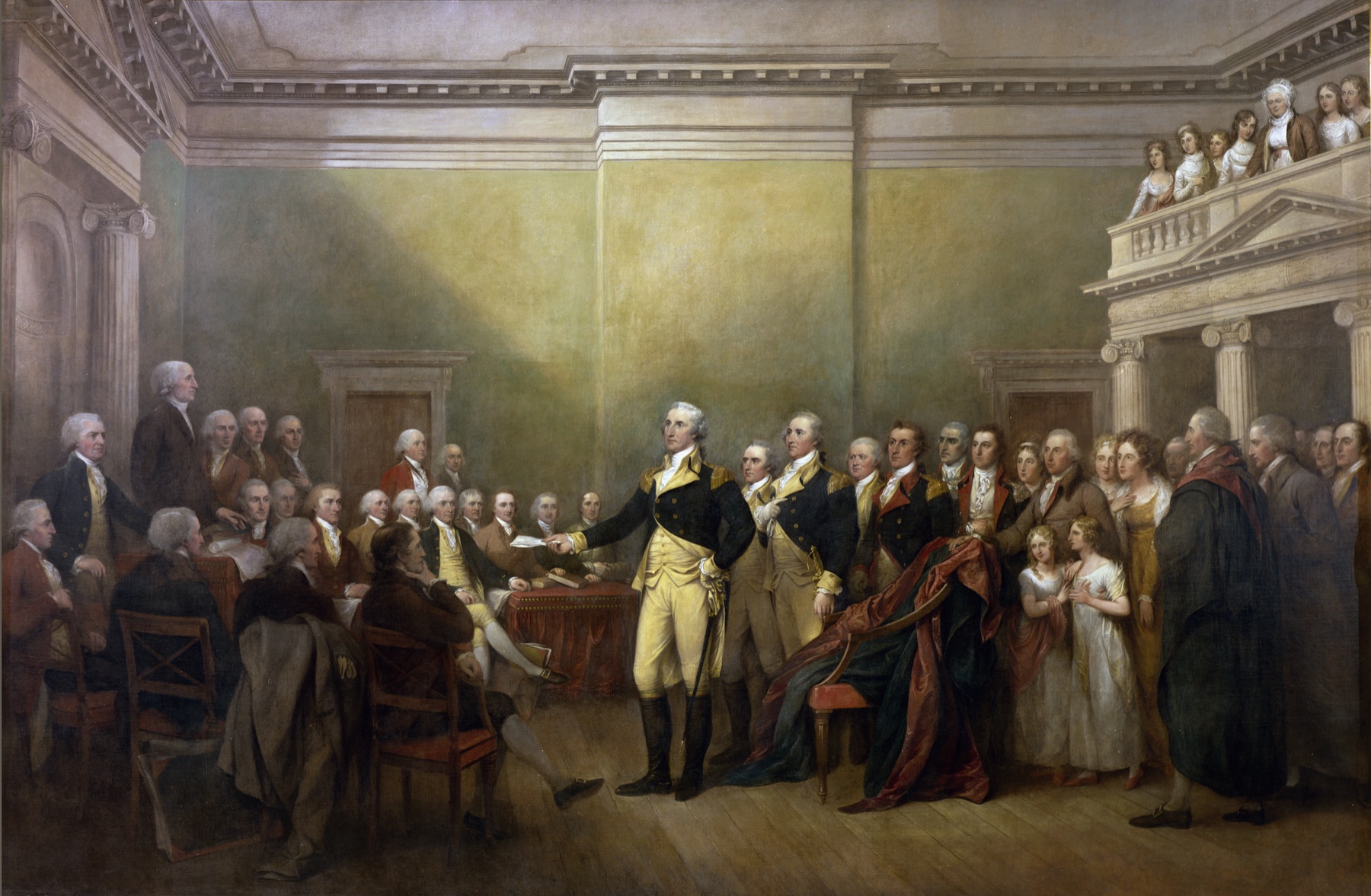 John Trumbull's painting General George Washington Resigning His Commission.